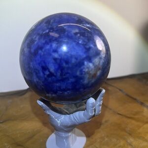Sodalite w/ pyrite sphere 568 g